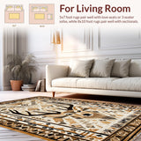 Ultra Soft Area Rug, Non Slip, Stain Resistant, Washable Area Rugs for Living Room, Bedroom, Rustic Earthy Animal Hide Aesthetic(Beige)
