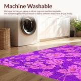 Ultra Soft Area Rug, Non Slip, Stain Resistant, Washable Area Rugs for Living Room, Bedroom, Charming Soft Pastel Aesthetic(Purple)