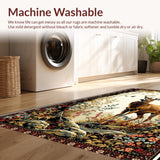 Ultra Soft Area Rug, Non Slip, Stain Resistant, Washable Area Rugs for Living Room, Bedroom, Playful Kid-Friendly Deer Design(Brown)