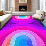 Ultra Soft Area Rug, Non Slip, Stain Resistant, Washable Area Rugs for Living Room, Bedroom, Tie-Dyed Hot Pink Rainbow Kids Playroom Rug(Orange)