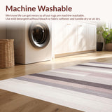 Ultra Soft Area Rug, Non Slip, Stain Resistant, Washable Area Rugs for Living Room, Bedroom, Contemporary Soft Mauve and Taupe(Gray)