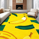 Ultra Soft Area Rug, Non Slip, Stain Resistant, Washable Area Rugs for Living Room, Bedroom, Fun Eclectic Kitchen Aesthetic(Yellow)