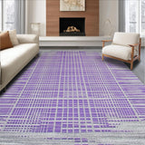 Ultra Soft Area Rug, Non Slip, Stain Resistant, Washable Area Rugs for Living Room, Bedroom, Radiant Modern Trellis Concept(Gray)
