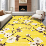 Ultra Soft Area Rug, Non Slip, Stain Resistant, Washable Area Rugs for Living Room, Bedroom, Warm Elegant Outdoor Aesthetic(Yellow)
