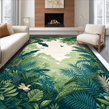 Ultra Soft Area Rug, Non Slip, Stain Resistant, Washable Area Rugs for Living Room, Bedroom, Lush Greenery Inspired Theme(Green)