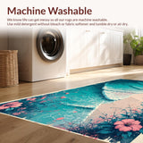 Ultra Soft Area Rug, Non Slip, Stain Resistant, Washable Area Rugs for Living Room, Bedroom, Retro Honeycomb Non-Slip Bedroom Area Carpet(Blue)