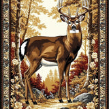 Ultra Soft Area Rug, Non Slip, Stain Resistant, Washable Area Rugs for Living Room, Bedroom, Vibrant Nature-Inspired Decor Piece(Brown)