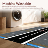 Ultra Soft Area Rug, Non Slip, Stain Resistant, Washable Area Rugs for Living Room, Bedroom, Chic Aviation Roadway Composition(Gray)