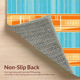 Ultra Soft Area Rug, Non Slip, Stain Resistant, Washable Area Rugs for Living Room, Bedroom, Soft Hypebeast Ocean Vibe(Orange)
