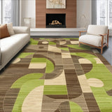 Elegant Curvilinear Motif(Green)
