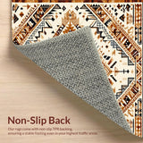 Ultra Soft Area Rug, Non Slip, Stain Resistant, Washable Area Rugs for Living Room, Bedroom, Chic Modern Striped Layout(Beige)