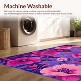 Ultra Soft Area Rug, Non Slip, Stain Resistant, Washable Area Rugs for Living Room, Bedroom, Vivid Plush Cozy Decor Style(Purple)