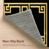 Retro Black Gold Geometric Elegance(Black)