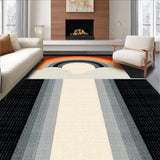 Ultra Soft Area Rug, Non Slip, Stain Resistant, Washable Area Rugs for Living Room, Bedroom, Abstract Rainbow Color Fusion(Gray)