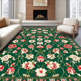 Ultra Soft Area Rug, Non Slip, Stain Resistant, Washable Area Rugs for Living Room, Bedroom, Vivid Nature-Inspired Artistry(Green)