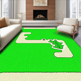 Ultra Soft Area Rug, Non Slip, Stain Resistant, Washable Area Rugs for Living Room, Bedroom, Vibrant Faux Animal Shape Appeal(Green)