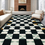 Timeless Black and White Geometric Motif(Black)