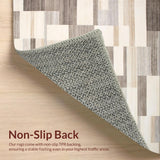 Ultra Soft Area Rug, Non Slip, Stain Resistant, Washable Area Rugs for Living Room, Bedroom, Elegant Neutral Toned Abstract Design(Beige)
