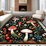 Ultra Soft Area Rug, Non Slip, Stain Resistant, Washable Area Rugs for Living Room, Bedroom, Sophisticated Abstract Nature Influence(Black)