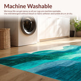Ultra Soft Area Rug, Non Slip, Stain Resistant, Washable Area Rugs for Living Room, Bedroom, Secure Hold Rug Gripper for Hard Surface Floors Indoor Carpet Pad(Blue)