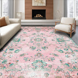 Ultra Soft Area Rug, Non Slip, Stain Resistant, Washable Area Rugs for Living Room, Bedroom, Whimsical Petal Patterned Aesthetic(Pink)