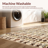 Ultra Soft Area Rug, Non Slip, Stain Resistant, Washable Area Rugs for Living Room, Bedroom, Timeless Beige Brown Kitchen Runner Non Slip Floor(Beige)