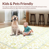 Ultra Soft Area Rug, Non Slip, Stain Resistant, Washable Area Rugs for Living Room, Bedroom, & Cream(White)