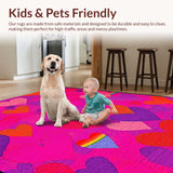 Ultra Soft Area Rug, Non Slip, Stain Resistant, Washable Area Rugs for Living Room, Bedroom, Eye-Catching Vibrant Quote Decor(Purple)