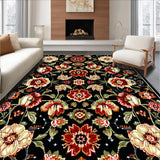Delightful Low Pile Blooming Design(Black)