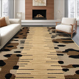 Ultra Soft Area Rug, Non Slip, Stain Resistant, Washable Area Rugs for Living Room, Bedroom, Vibrant Leopard Print Decor Statement(Beige)