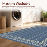 Elegant Curved Navy Motif(Blue)
