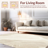 Elegant Beige Swirls Area for Refined Home Decor(Beige)