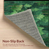 Ultra Soft Area Rug, Non Slip, Stain Resistant, Washable Area Rugs for Living Room, Bedroom, Nature-Inspired Evergreen Terrain(Green)