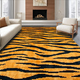 Ultra Soft Area Rug, Non Slip, Stain Resistant, Washable Area Rugs for Living Room, Bedroom, Artistic Black and Orange Blend(Orange)