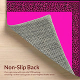 Ultra Soft Area Rug, Non Slip, Stain Resistant, Washable Area Rugs for Living Room, Bedroom, Artistic Zebra Patterned Flair(Pink)