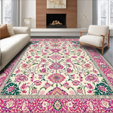 Ultra Soft Area Rug, Non Slip, Stain Resistant, Washable Area Rugs for Living Room, Bedroom, Timeless Elegant Soft Palette(Ivory)