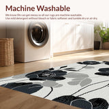 Whimsical White Floral Accents(Black)
