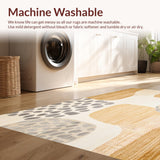 Ultra Soft Area Rug, Non Slip, Stain Resistant, Washable Area Rugs for Living Room, Bedroom, Charming Beige Abstract Animal Inspired Design(Beige)