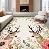 Contemporary Whimsical Deer Design(Ivory)