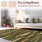 Ultra Soft Area Rug, Non Slip, Stain Resistant, Washable Area Rugs for Living Room, Bedroom, Earthy Toned Pike Imagery(Brown)