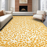 Ultra Soft Area Rug, Non Slip, Stain Resistant, Washable Area Rugs for Living Room, Bedroom, Beige Featuring Artistic Cheetah Spot(Yellow)