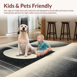 Ultra Soft Area Rug, Non Slip, Stain Resistant, Washable Area Rugs for Living Room, Bedroom, Contemporary Striped Artistic Floor Covering With Nonslip Base For Home(Gray)