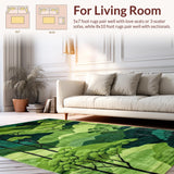 Ultra Soft Area Rug, Non Slip, Stain Resistant, Washable Area Rugs for Living Room, Bedroom, Serene Nature-Inspired Visual Appeal(Green)