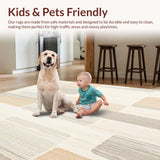 Ultra Soft Area Rug, Non Slip, Stain Resistant, Washable Area Rugs for Living Room, Bedroom, Neutral Hues Area Super Absorbent Non Slip Kitchen Comfort Mat(Beige)