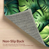 Ultra Soft Area Rug, Non Slip, Stain Resistant, Washable Area Rugs for Living Room, Bedroom, Elegant Sage Green Leaf Pattern(Green)