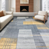 Ultra Soft Area Rug, Non Slip, Stain Resistant, Washable Area Rugs for Living Room, Bedroom, Contemporary Grey Abstract Harmony(Gray)