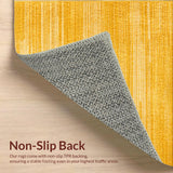Ultra Soft Area Rug, Non Slip, Stain Resistant, Washable Area Rugs for Living Room, Bedroom, Sleek Casual Shaggy Essence(Yellow)