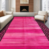 Ultra Soft Area Rug, Non Slip, Stain Resistant, Washable Area Rugs for Living Room, Bedroom, Funky Geometric Animal Aesthetic(Pink)