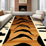 Ultra Soft Area Rug, Non Slip, Stain Resistant, Washable Area Rugs for Living Room, Bedroom, Exotic Tiger Print Washable Living Room Rug(Yellow)