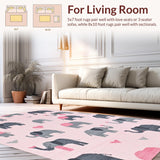 Chic Gray and White Cartoon Style(Pink)